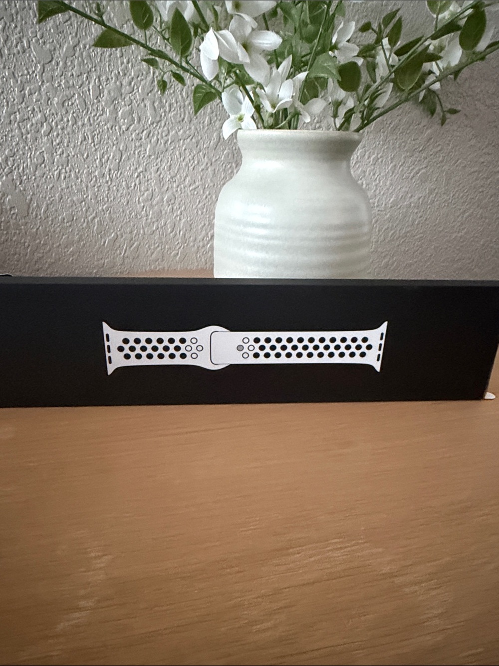 Nike black-and-white Sport Band for Smartwatch - Breathable Perforated Design